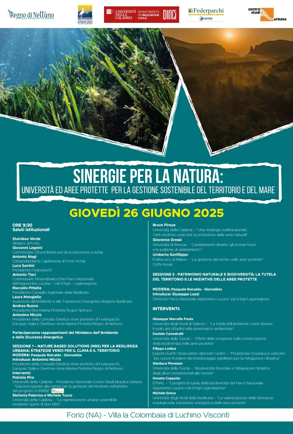 Sinergie per la natura: Università ed aree protette per la gestione sostenibile del territorio e del mare