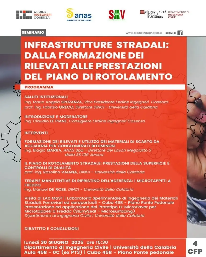 INFRASTRUTTURE STRADALI: DALLA FORMAZIONE DEI RILEVATI ALLE PRESTAZIONI DEL PIANO DI ROTOLAMENTO